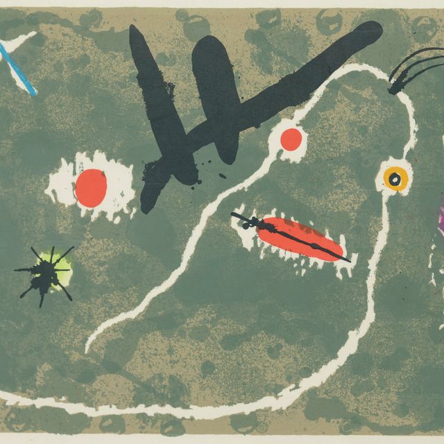 Joan Miró — Одна тарелка от: Le Lézard с золотыми перьями
