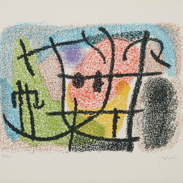 Joan Miró — Одна тарелка, из: картонных коробок