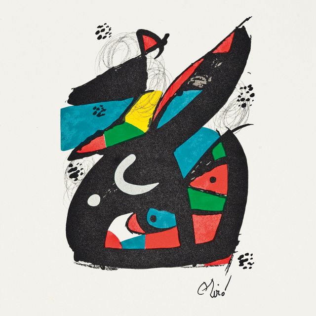 Joan Miró — "Меланхолия", Париж, галерея Люси Уэлл, 1980 (М. 1212-1225; Cramer books, 248)