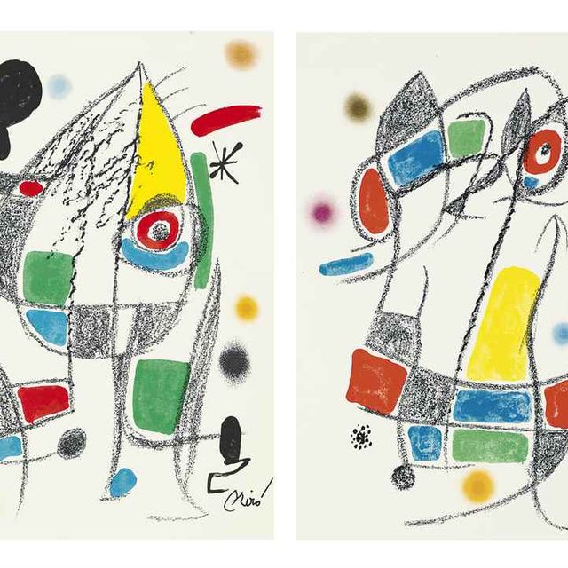 Joan Miró — Маравильяс с различными архитектурными сооружениями в саду Мира (Cramer books, 211)