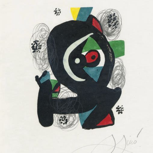 Joan Miró — Кислота "Меланхолия" : одна тарелка (M. 1223; см. C. books 248)