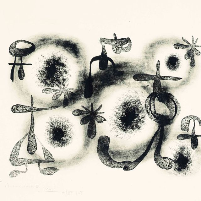 Joan Miró — Девятый снимок, из 13 литографий (Мурло 72; см. книги Крамера 18)