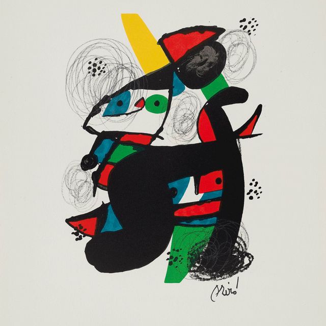 Joan Miró — Жоан Миро, "Мелодия любви", Париж, галерея Люси Уэлл, 1980 (Мурло, 1212-1225; см. книги Крамера, 248)