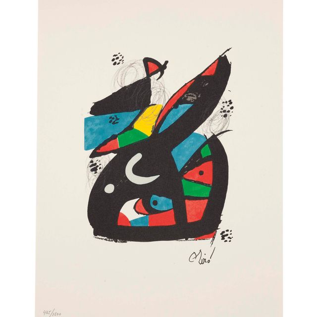 Joan Miró — Жоан Миро, "Мелодия любви", Париж, галерея Люси Уэлл, 1980 (Мурло, 1212-1225; см. книги Крамера, 248)