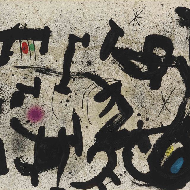 Joan Miró — Посвящение Джоан Пратс : одна пластина (M. 1034; см. C. books 208)