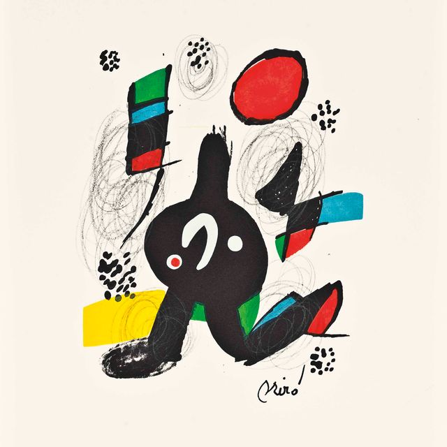 Joan Miró — Жоан Миро, "Мелодия любви", Париж, галерея Люси Уэлл, 1980 (Мурло, 1212-1225; см. книги Крамера, 248)