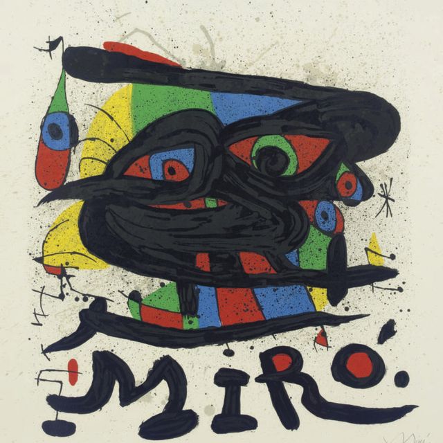 Joan Miró — Афиша выставки "Скульптуры Миро" (M. 755)