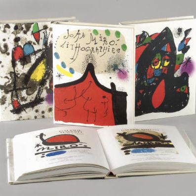Joan Miró — Жоан Миро - литограф, Том Ii. I-IV, Ediciones Polígrafa S.A., Барселона, 1972-1981 (М. 854, 857-67, 1036-47, 1112-7, 1255-60; ср. С. книги 160, 198, 230 и 249).