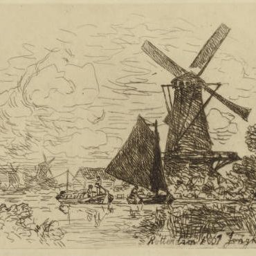 Johan Barthold Jongkind — Мулен в Олланде (Дельтейль, 14)