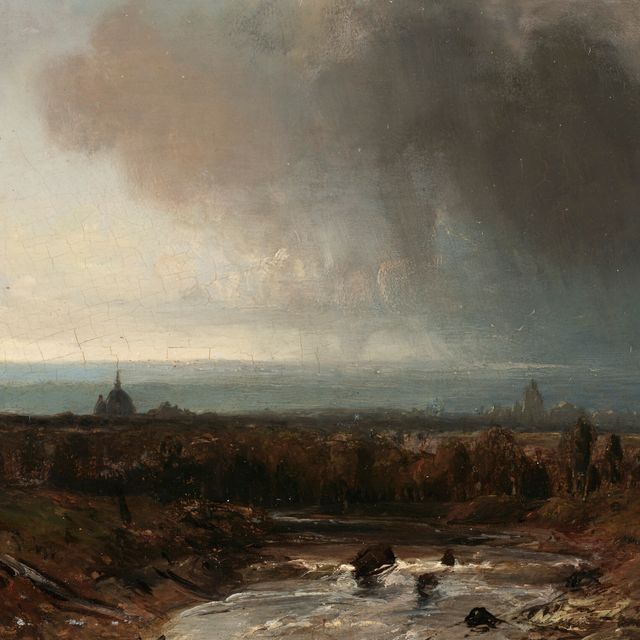 Johan Barthold Jongkind — Речной пейзаж под грозовым небом