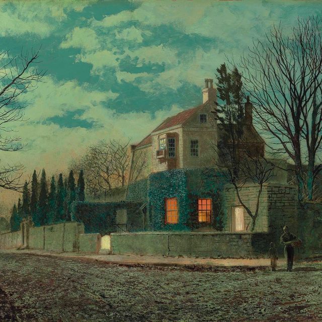 John Atkinson Grimshaw — Тисовый двор, Скалби