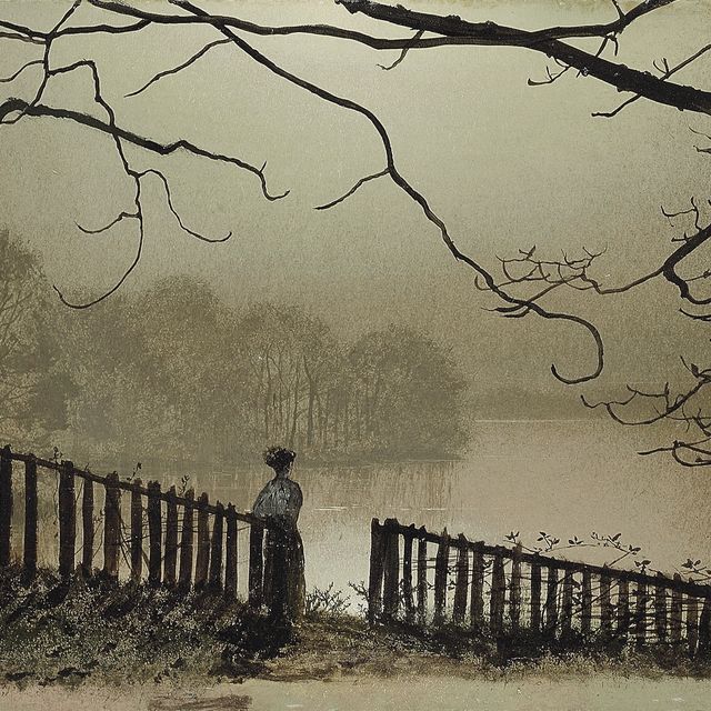 John Atkinson Grimshaw — Озеро Ватерлоо, парк Раундхей, Лидс