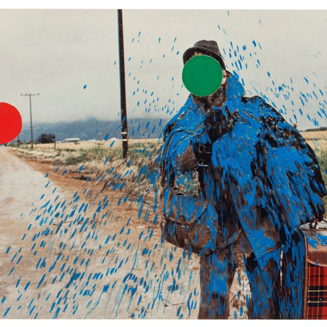 John Baldessari — Автостопщик (забрызганный синим) (Макет)