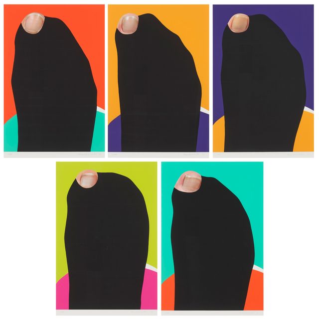 John Baldessari — Нога и чулок (с открытым большим пальцем): пять принтов