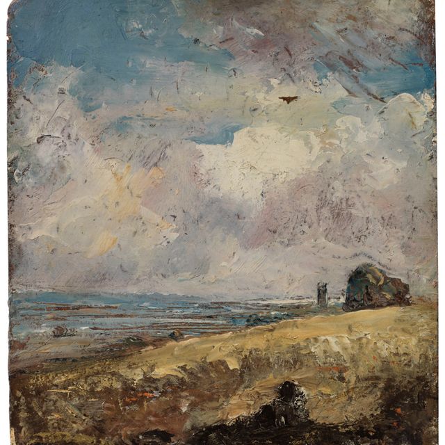 John Constable — Жаворонок, Дедхэм (справа); Этюд коровы, стоящей в ручье (слева)