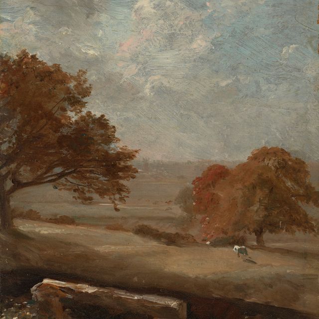 John Constable — Парковая поляна, за которой виднелась церковь Дедхэм