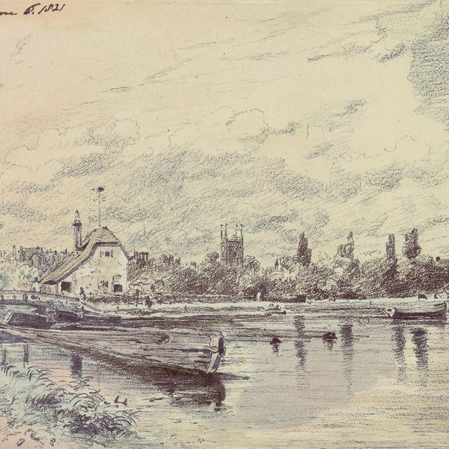 John Constable — Вид на Рединг с реки, Оксфордшир