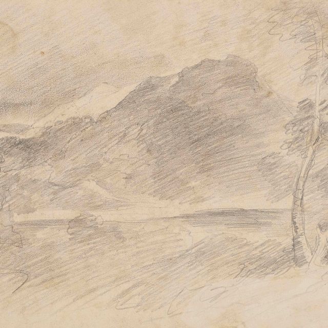 John Constable — Гора за озером, вероятно, Борроудейл