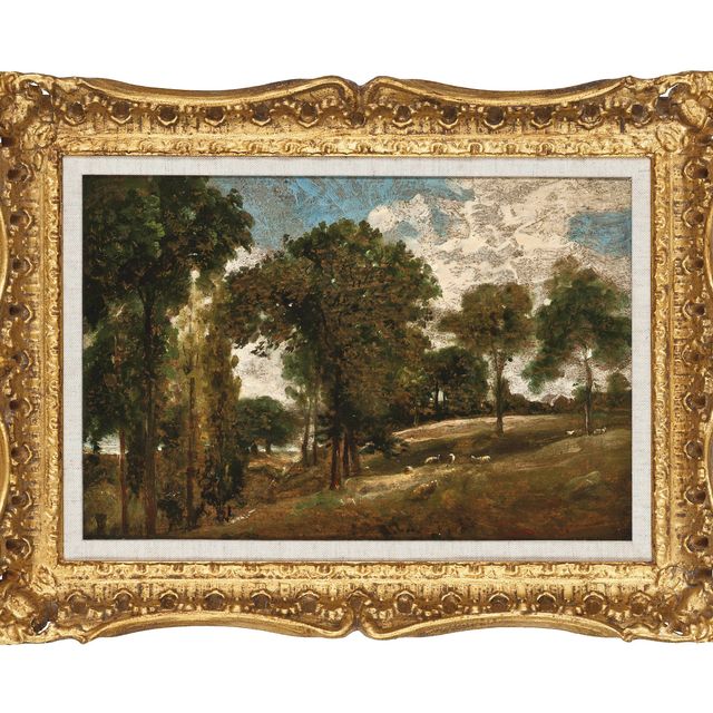 John Constable — Лесистый пейзаж с овцами