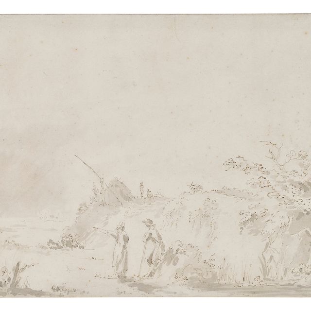 John Constable — Фигуры, беседующие на проселочной дороге