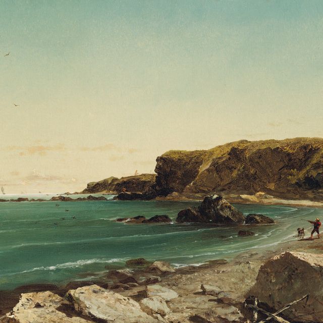 John Frederick Kensett — Охотник на уток, Первый пляж, Ньюпорт, Род-Айленд