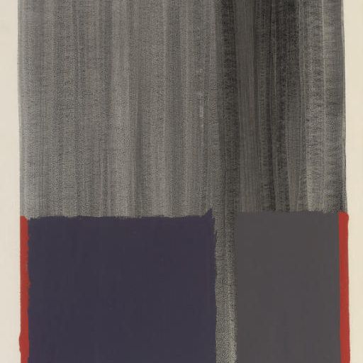 John Hoyland — Без названия (серый и синий)