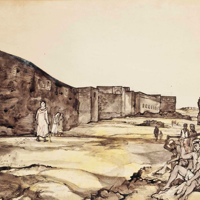 John Minton — Отбивание овечьих шкур, Зал