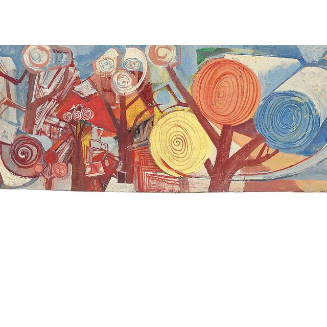 John Minton — Бумажный лес (дизайн для настенной росписи)