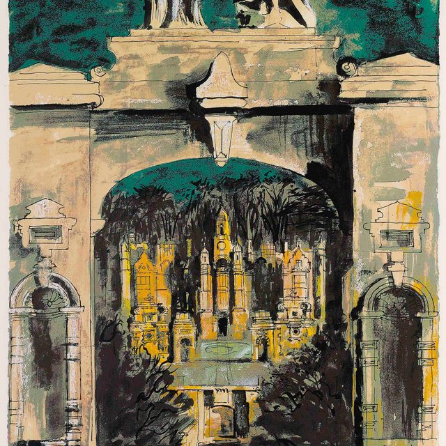 John Piper — Харлакстон через ворота, из викторианских дворцов мечты (Левинсон, 275)