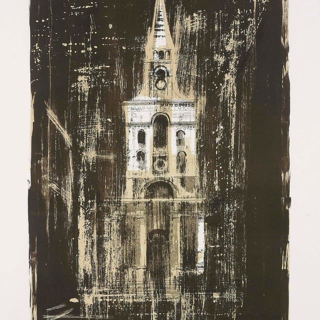 John Piper — Крайст-Черч, Спиталфилдс, Лондон , Николас Хоксмур, из ретроспективы церквей (Левинсон, 142)