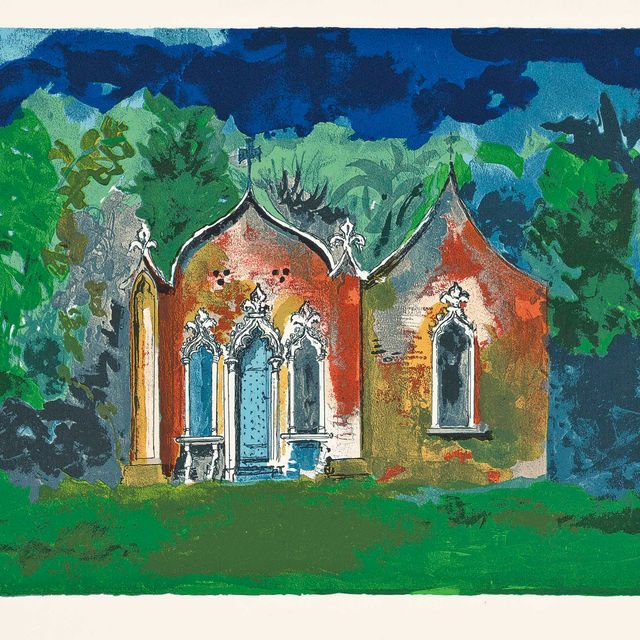 John Piper — Красный дом, Пейнсвик, Глос (L. 398)