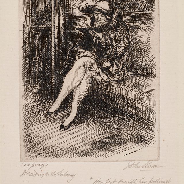 John Sloan — Чтение в метро