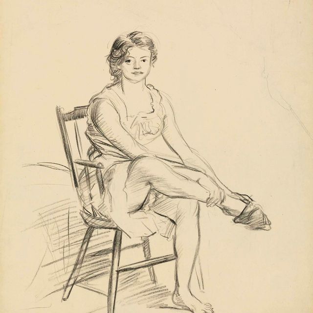 John Sloan — Этюд для "Девушки-холостяка" № III