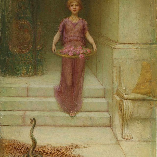 John William Godward — Девушка-цветок