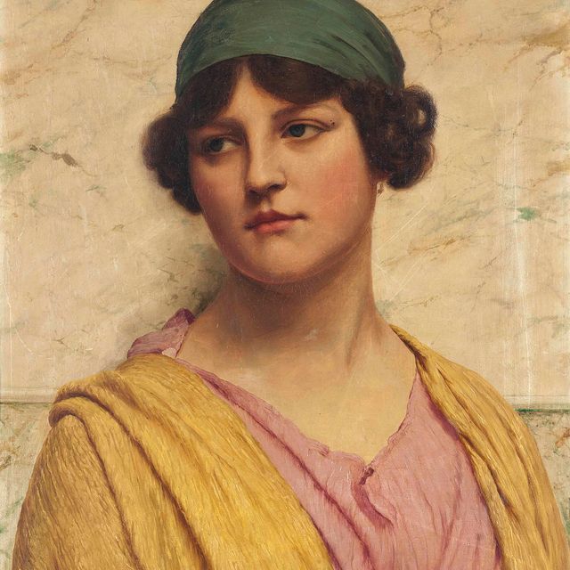 John William Godward — Желтая шаль