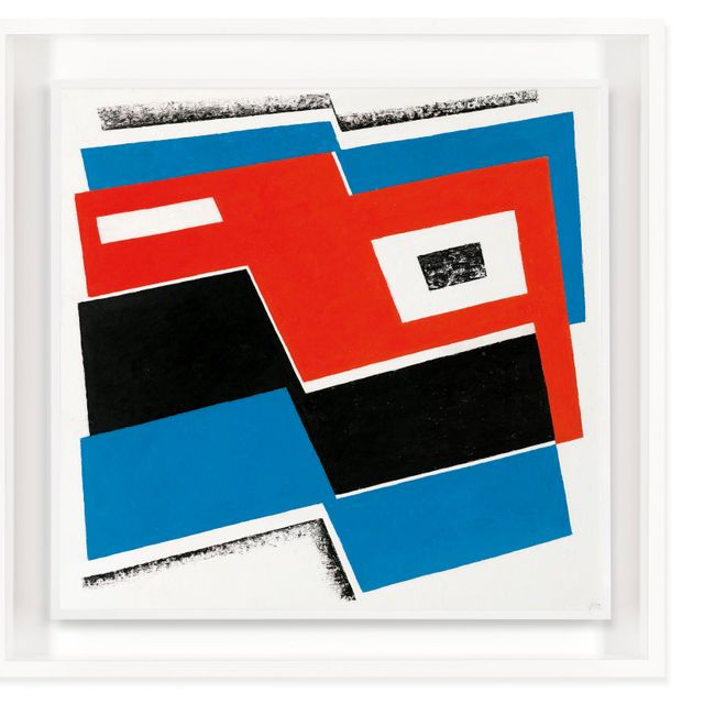 Josef Albers — Конструкция в красно-черно-синем цвете