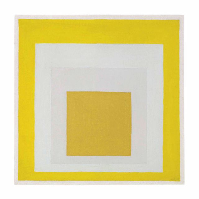Josef Albers — Этюд в честь Квадрата: два белых между двумя желтыми