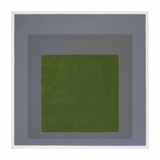Josef Albers — Этюд в честь Площади: дуэт в 3 цветах