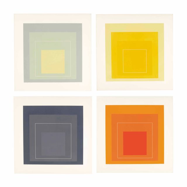 Josef Albers — Квадраты с белыми линиями, серия I