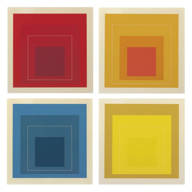 Josef Albers — Квадраты с белыми линиями (серия II) (Даниловиц 172)