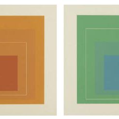 Josef Albers — Белые линейчатые квадраты, серия I (D. 171.1-8)