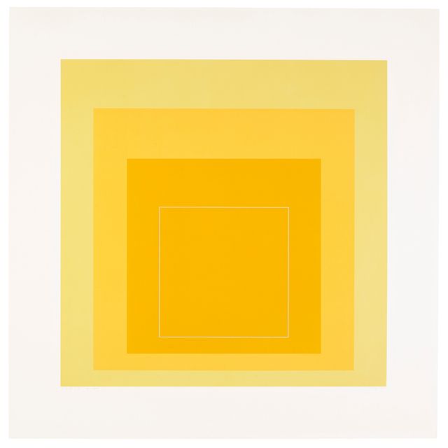 Josef Albers — Квадраты с белыми линиями, серия I: один отпечаток