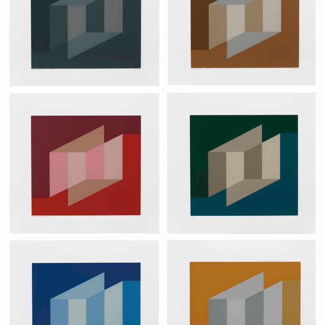 Josef Albers — Никогда раньше: шесть тарелок