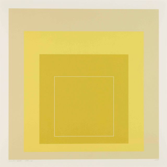Josef Albers — Квадрат белой линии XVII, из квадратов белой линии