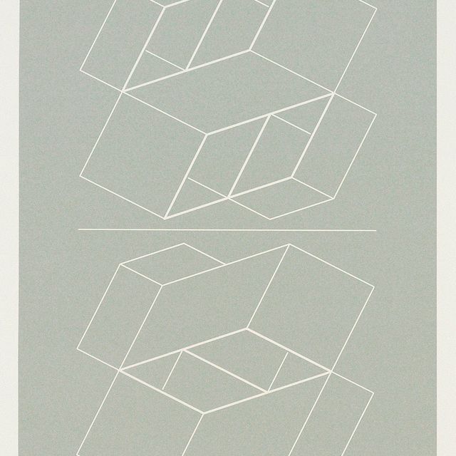 Josef Albers — Девять пластин из: Белое тиснение на сером (WEG) (D. 204.1 - 204.9)