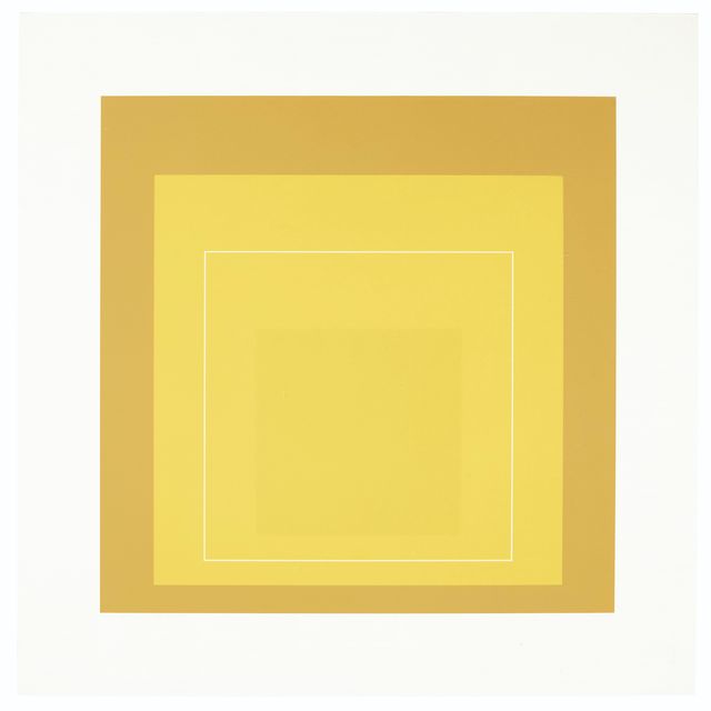 Josef Albers — WLS X, из белых линейчатых квадратов (серия II)