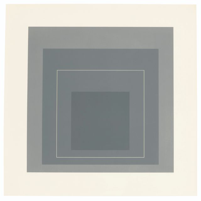 Josef Albers — Квадраты с белой линией (серия I): одна пластина