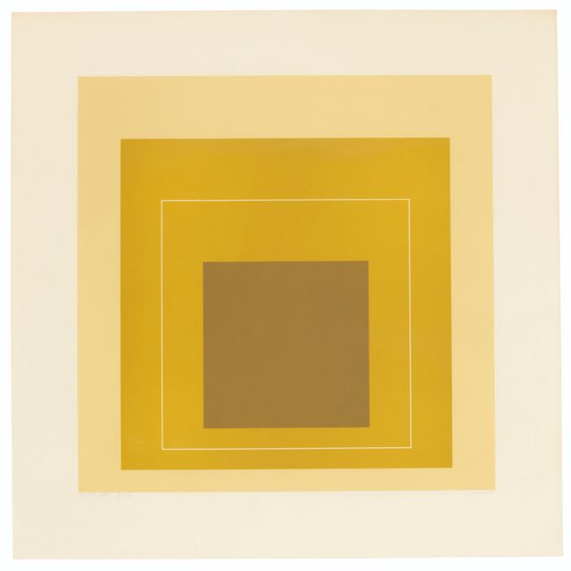 Josef Albers — Квадраты с белой линией (серия II): одна пластина