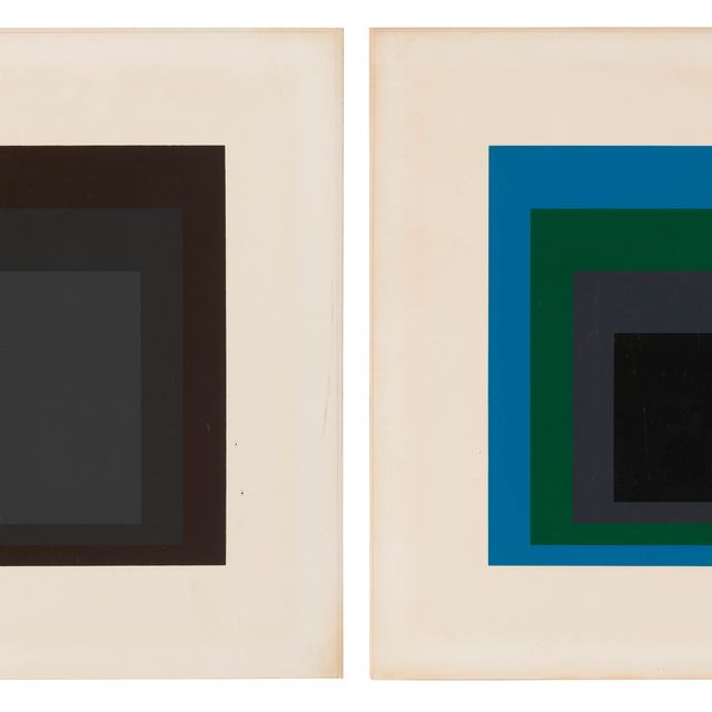 Josef Albers — Мягкий край-Твердый край: два отпечатка
