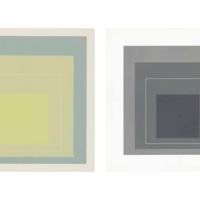 Josef Albers — Квадраты с белыми линиями (серия I) : две пластины